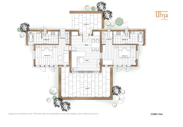 Como Villa Floorplan - Uma Punakha