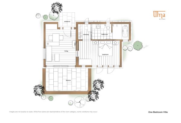 One Bedroom Villa Floorplan - Uma Punakha