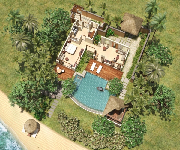 Beachfront Suite Pool Villa Floor Plan 