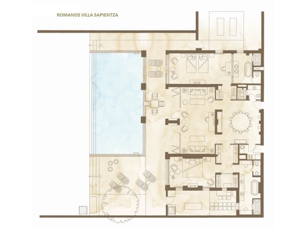 Romanos Villa Sapientza Floorplan 