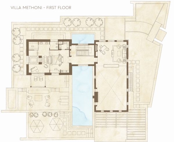 Villa Methoni First Floor Floorplan 