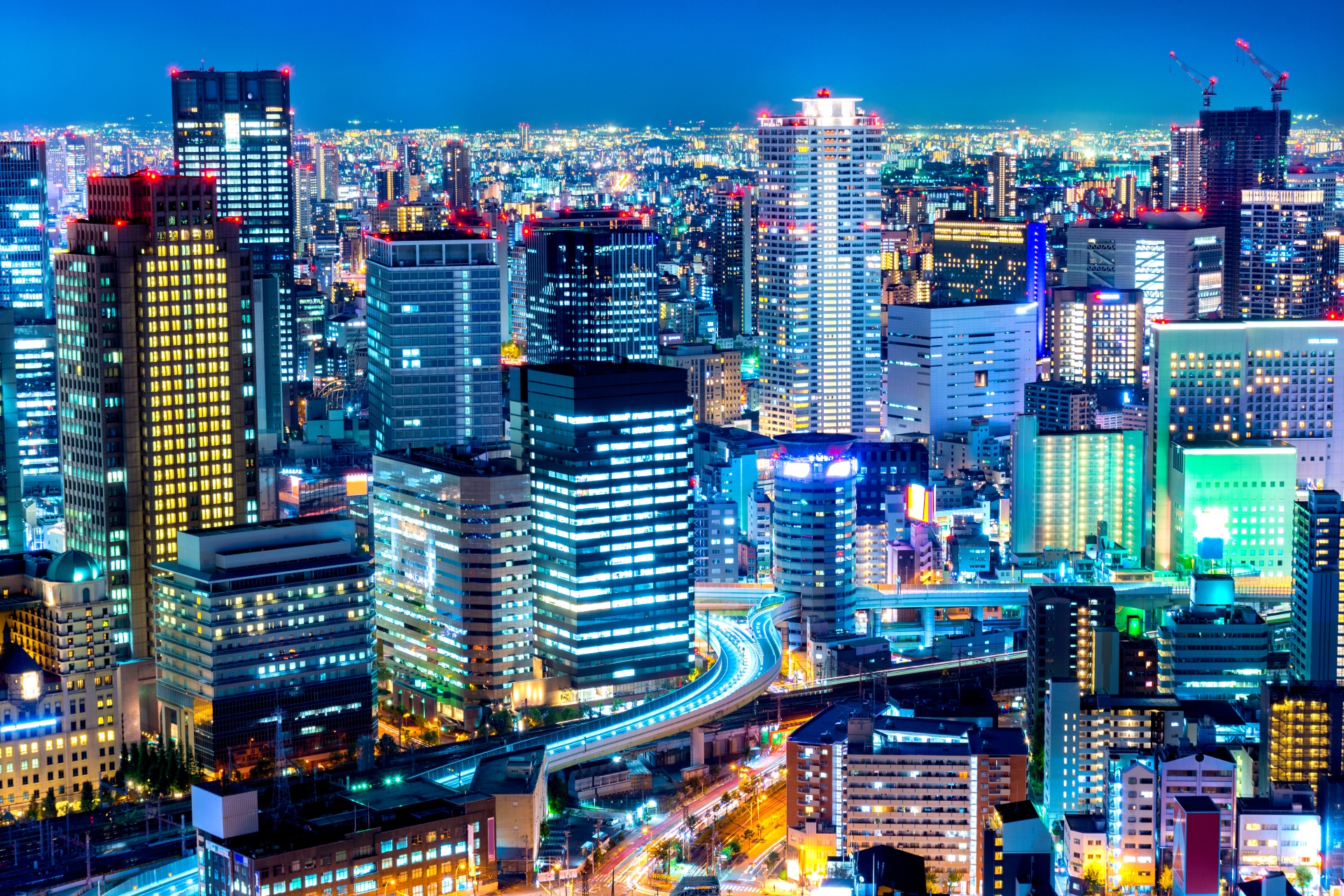 Osaka Skyline by Night 