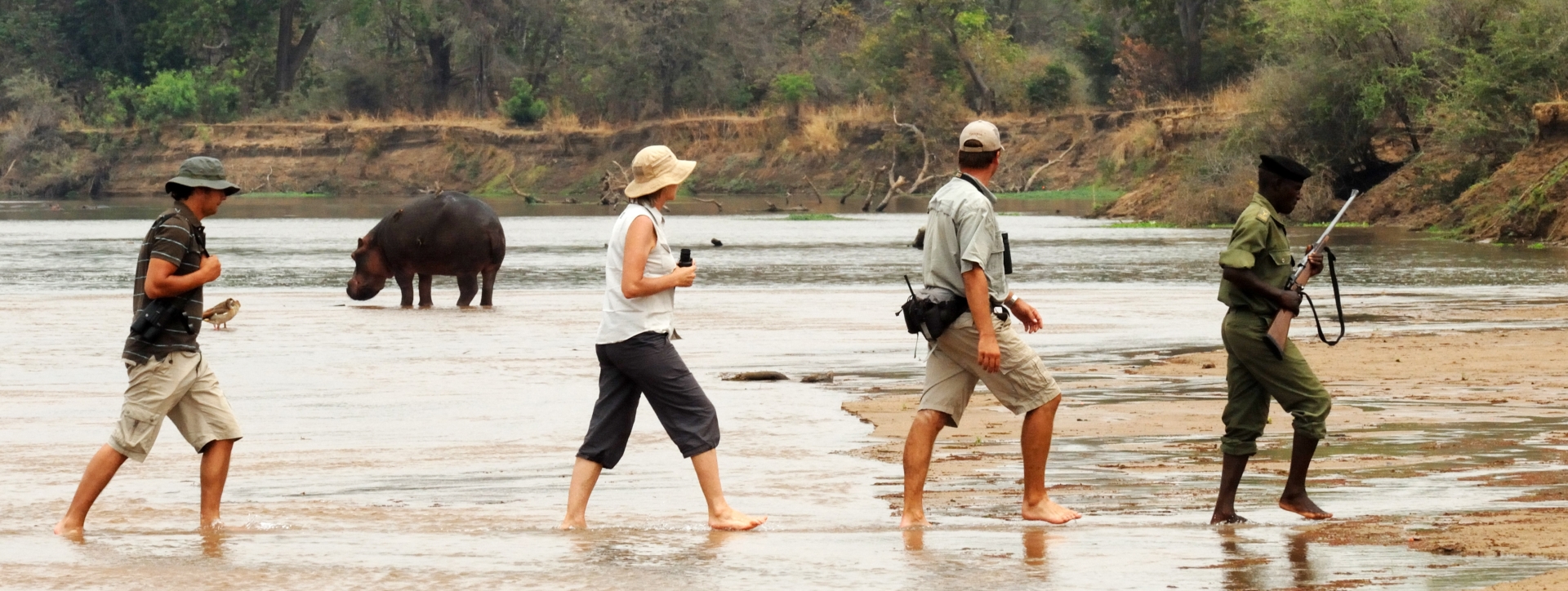 Crossing the Luangwa River 