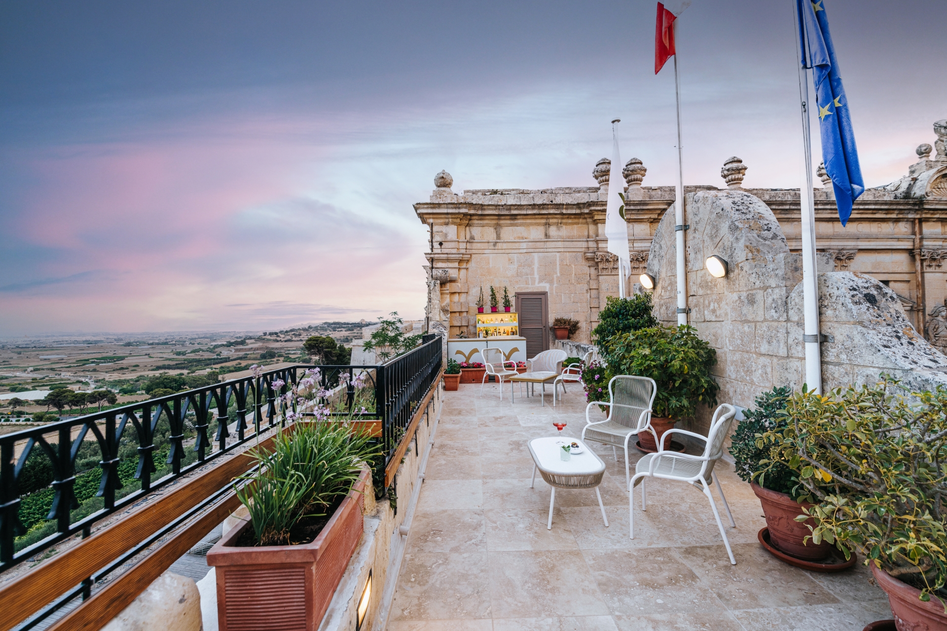 de Mondion Michelin Star Malta - Terrace 