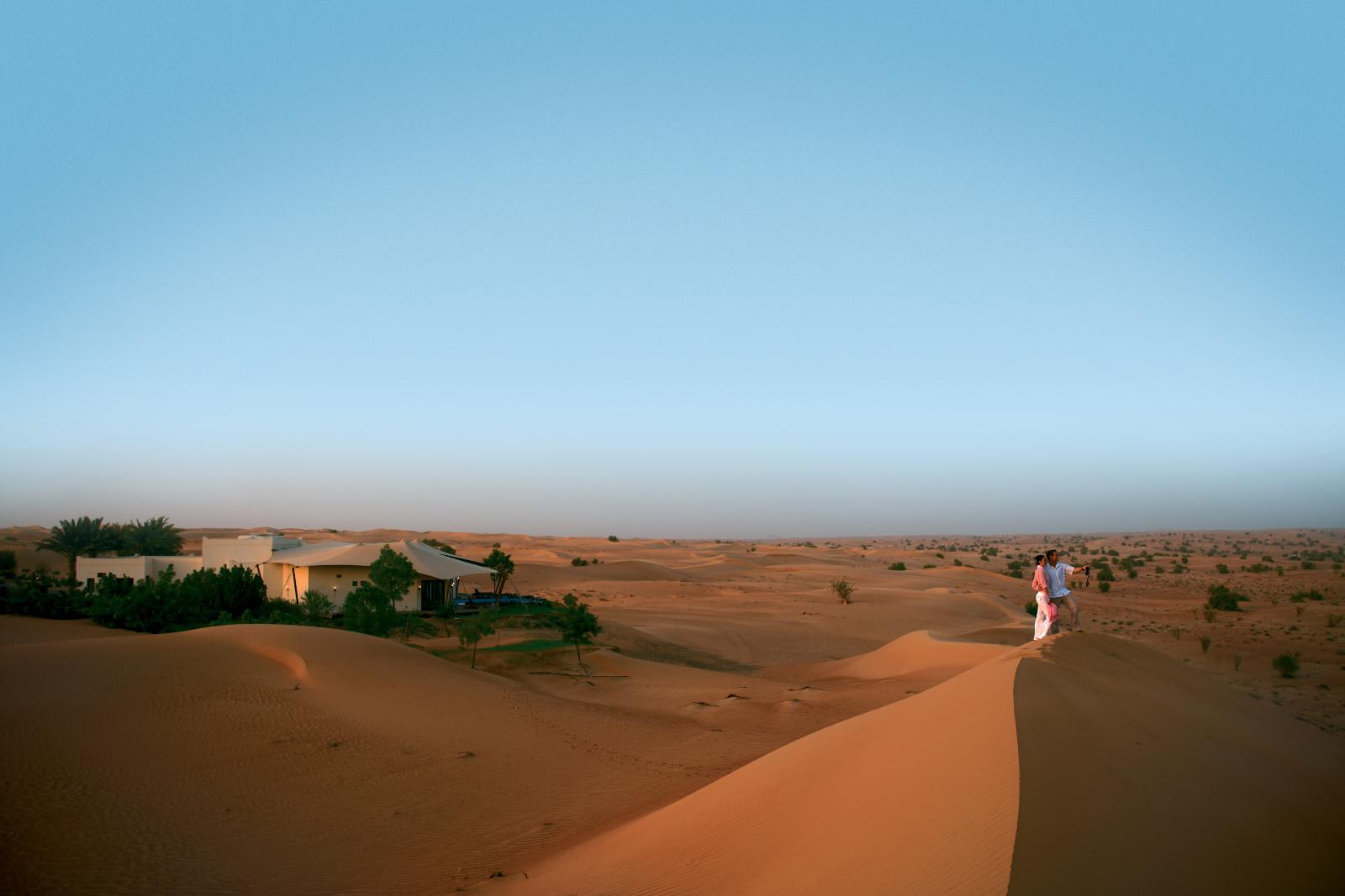 View of Resort from Sand Dune - Al Maha Desert Resort and Spa