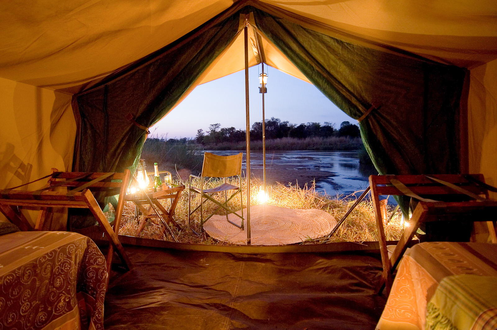 Tent Interior - Zambia Mobile Walking Safari