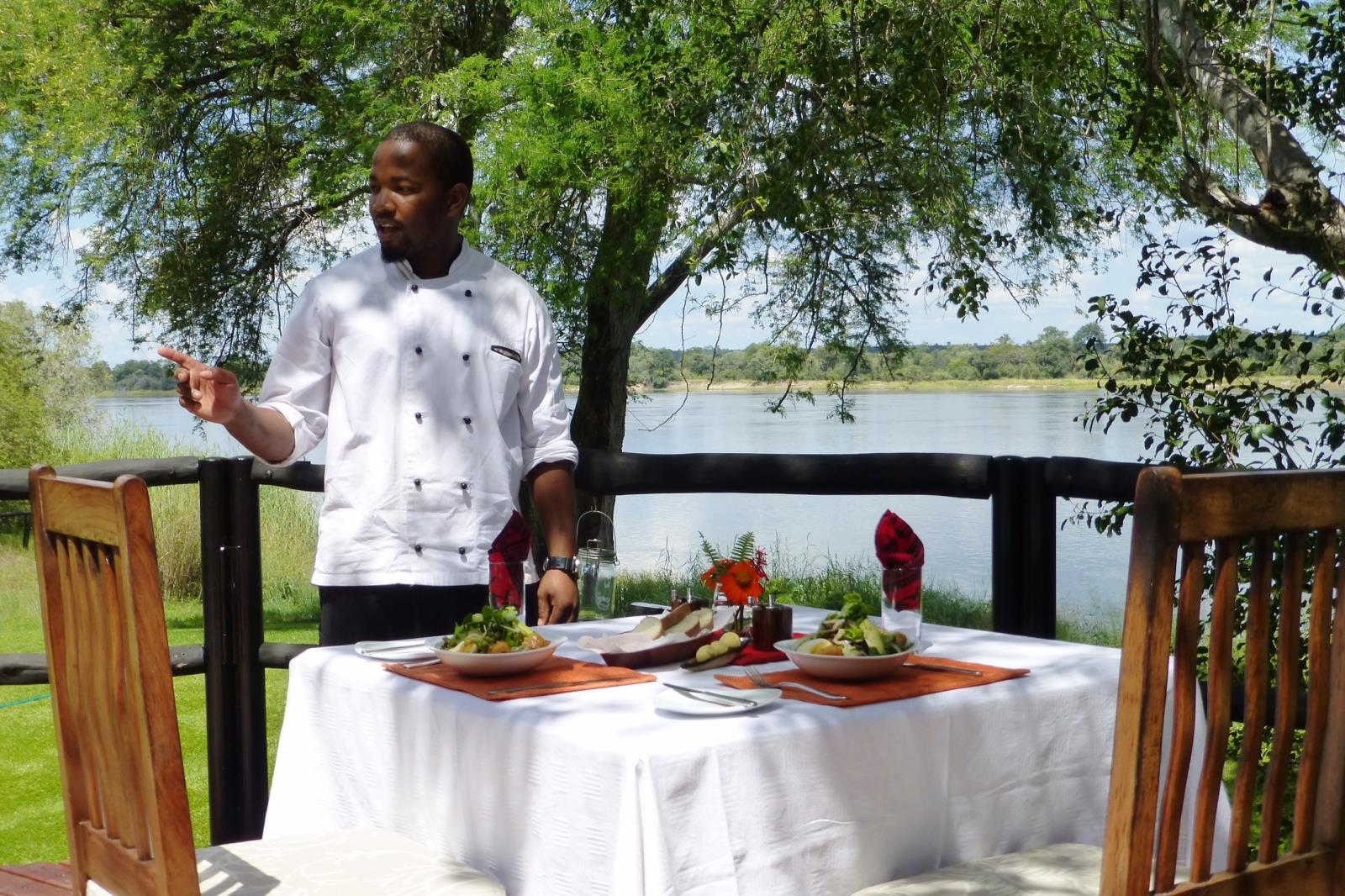 Lunch overlooking the Zambezi  - Waterberry Zambezi Lodge