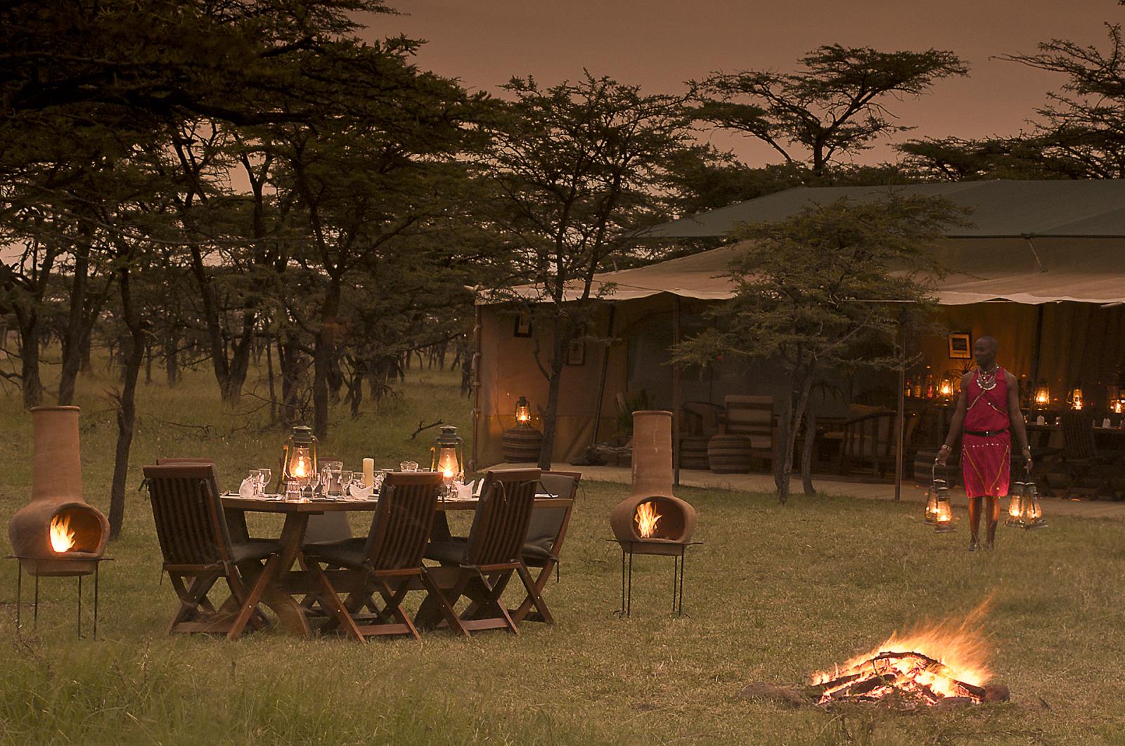 Dinner by the fire - Kicheche Bush Camp
