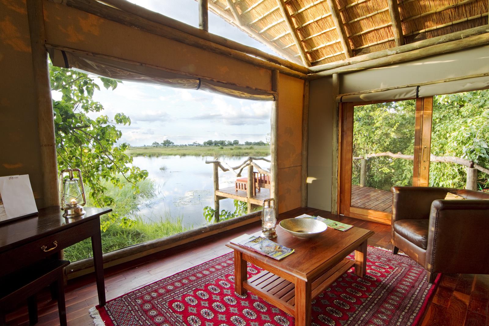 Room lounge - Kwando Lagoon Camp