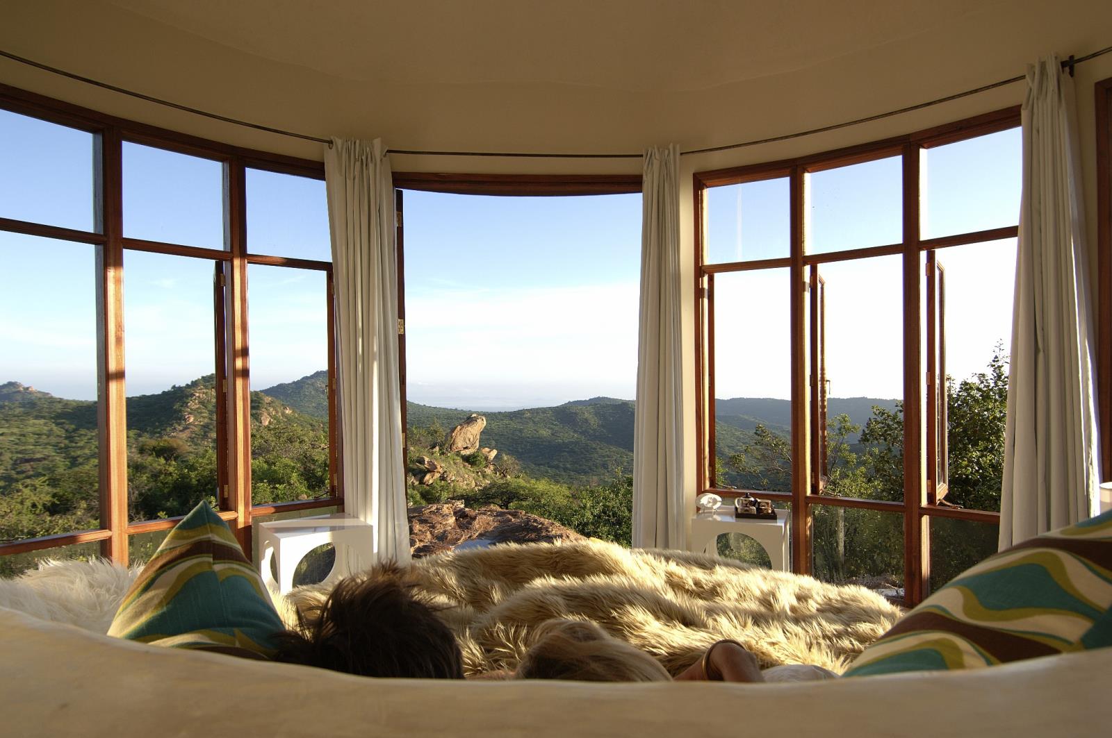 The Eyrie Bed View - The Sanctuary at Ol Lentille
