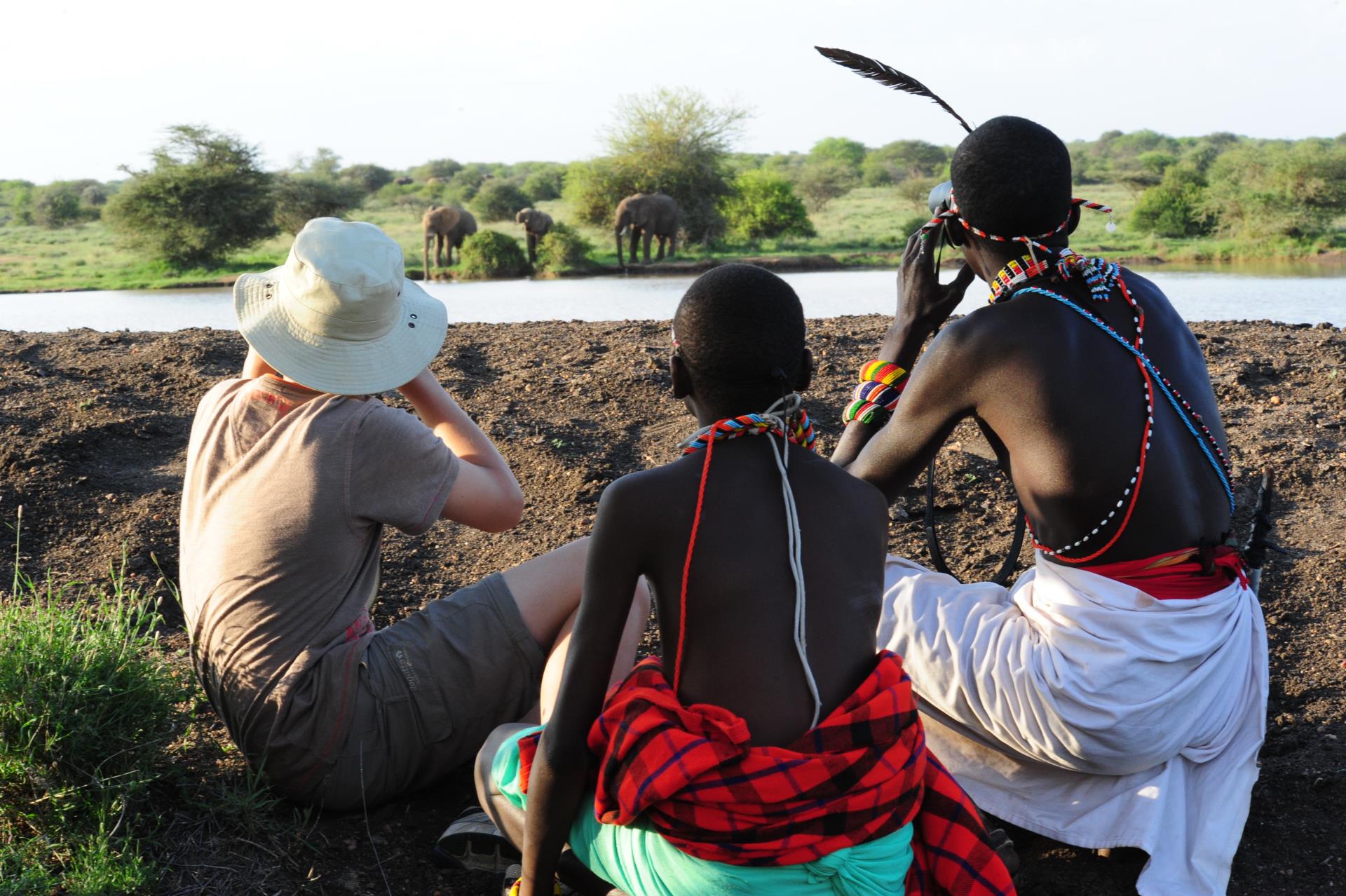 Spotting elephants on foot - Karisia Walking Safaris