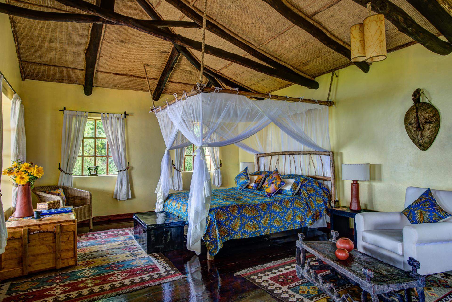 Banda bedroom - Volcanoes Virunga Lodge
