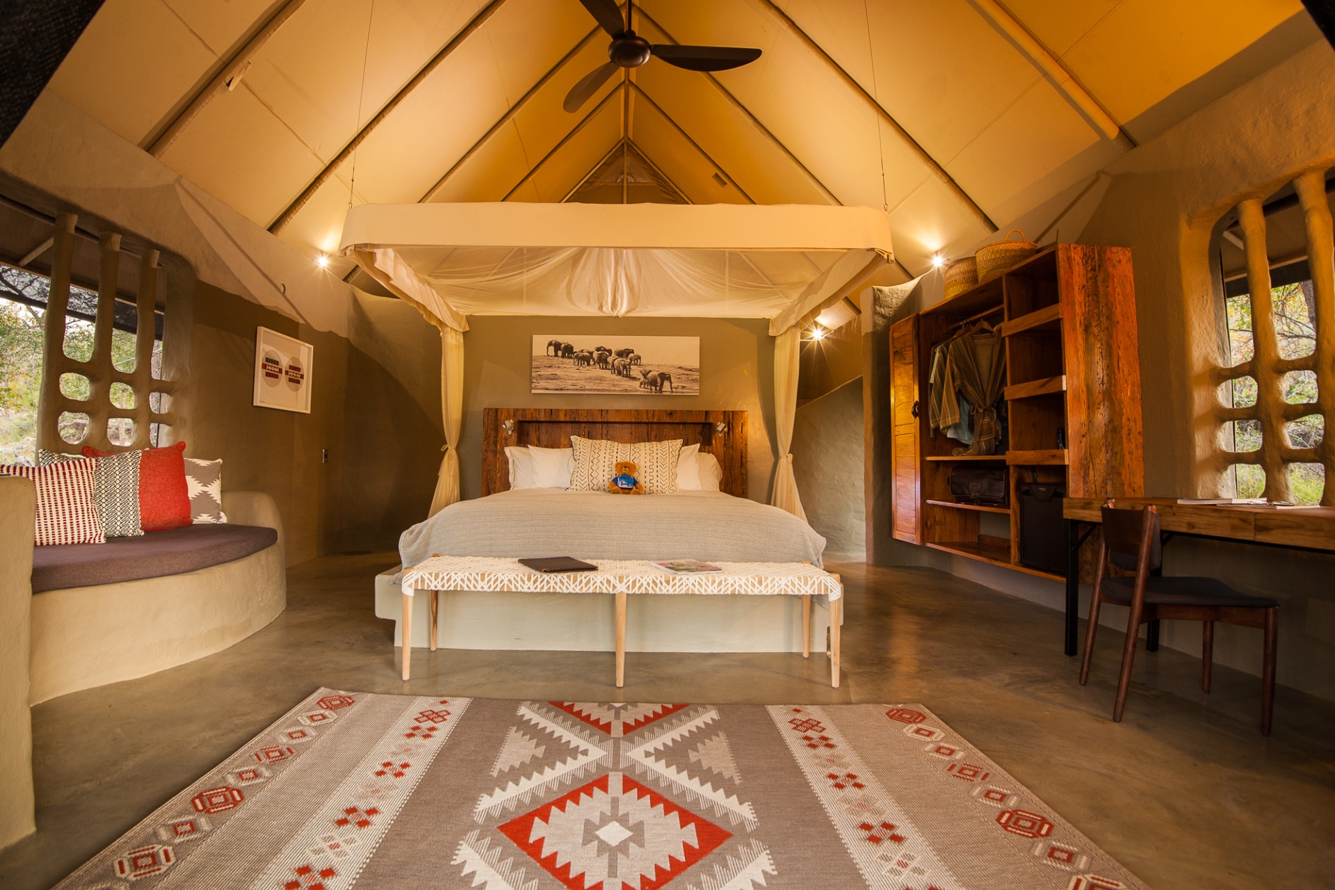 Tent interior - Garonga Safari Camp