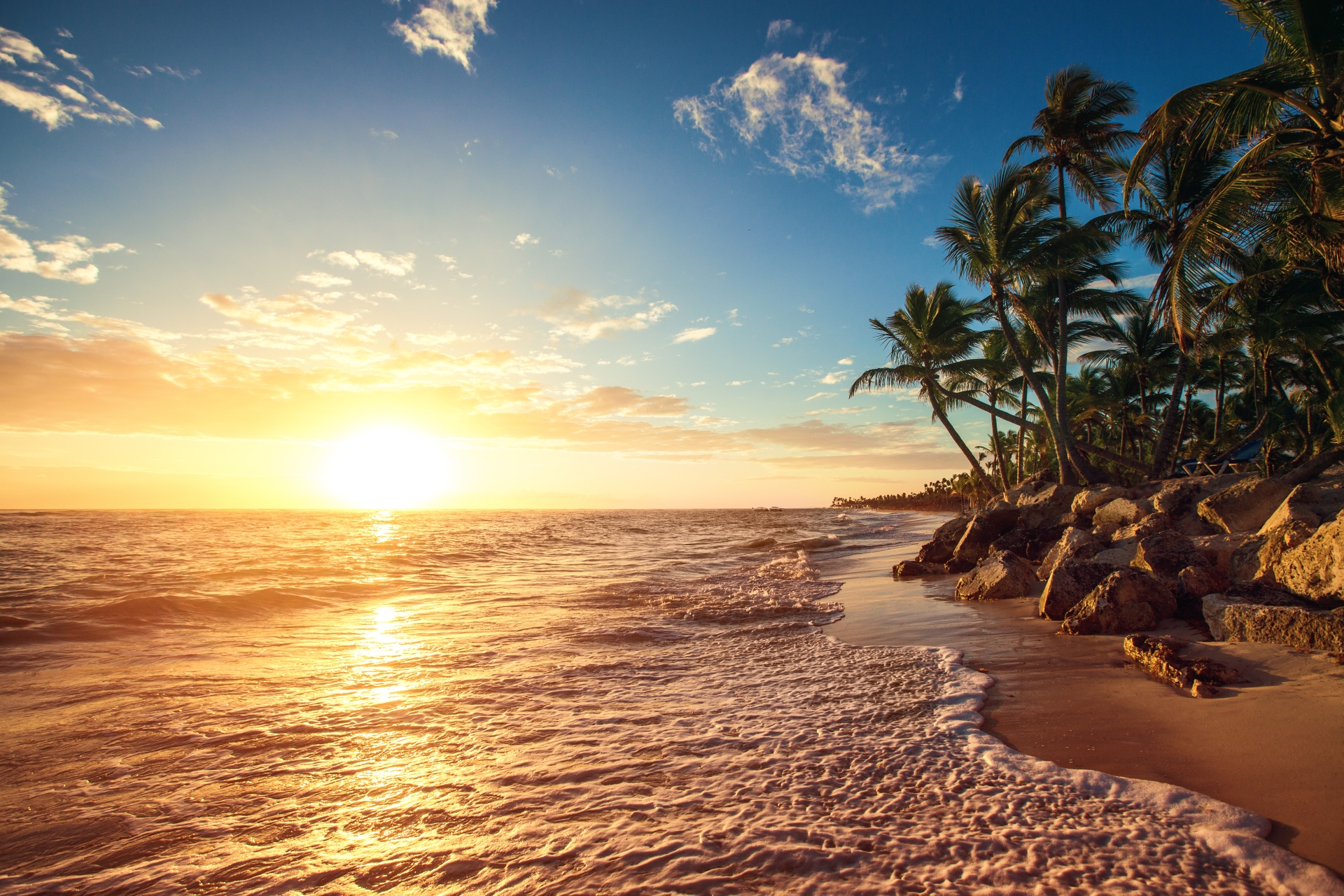 Dominican Republic beach sunset -