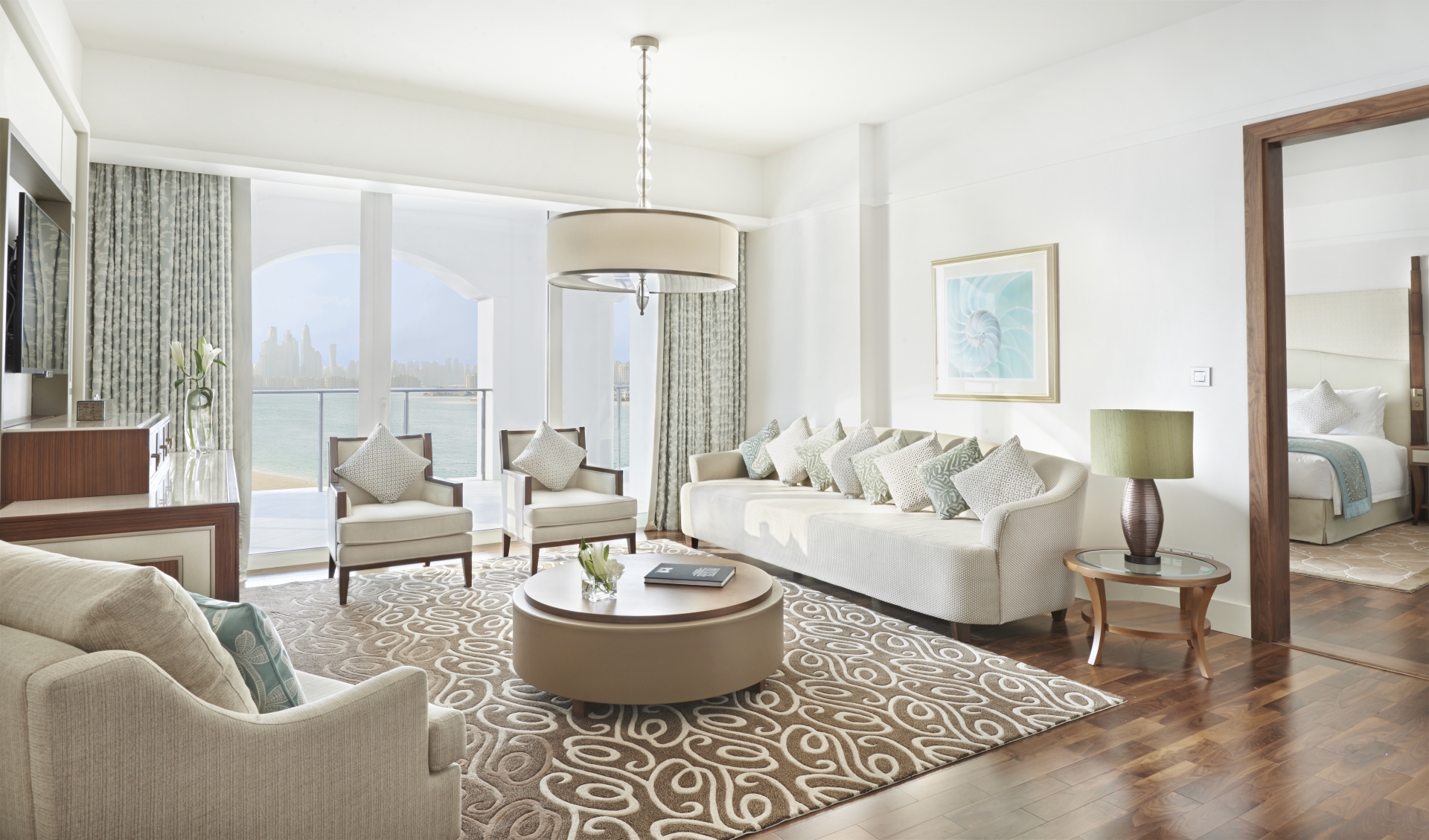 Deluxe Suite living Room - Waldorf Astoria Dubai Palm