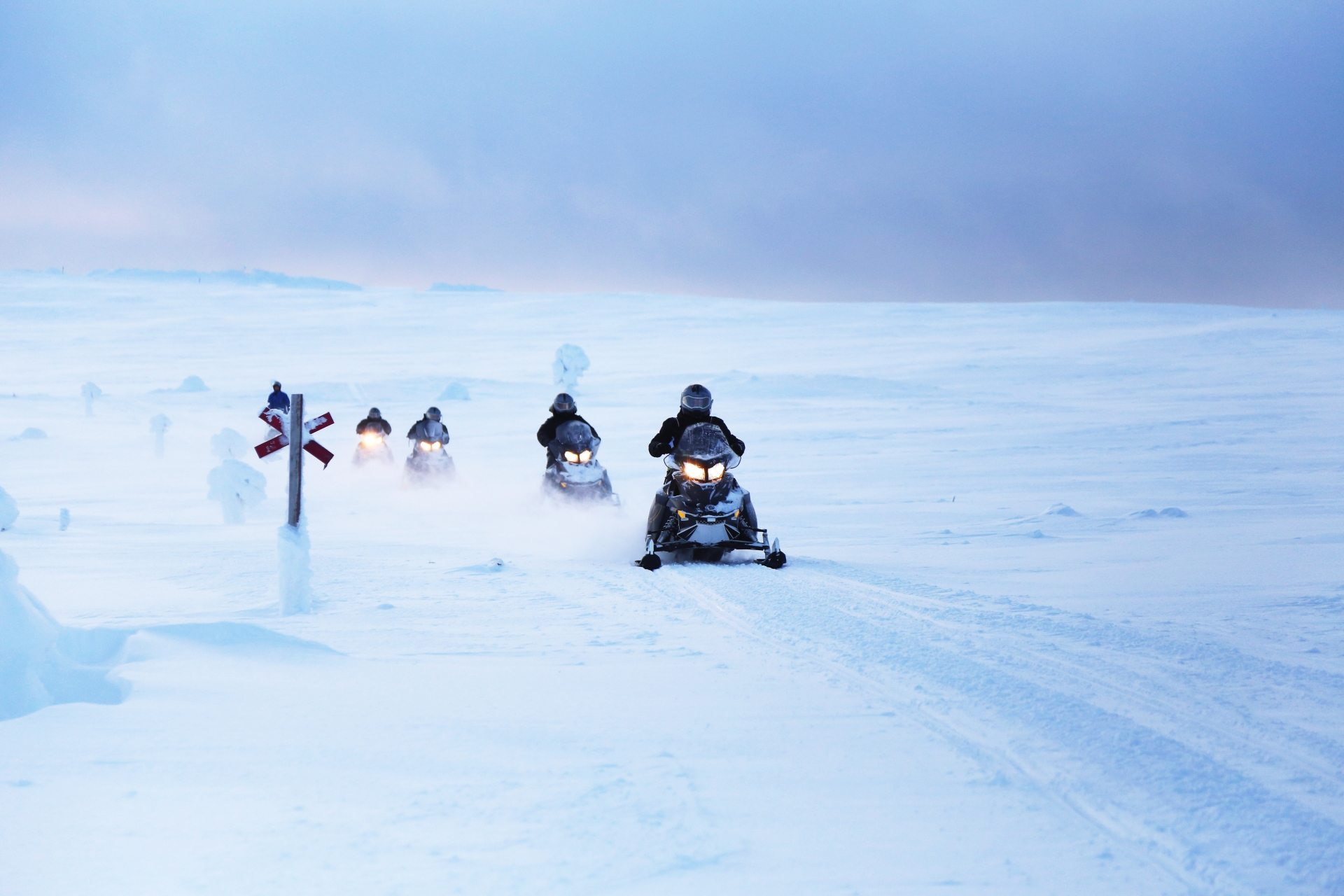 Snowmobiles - A magical trip to visit Father Christmas