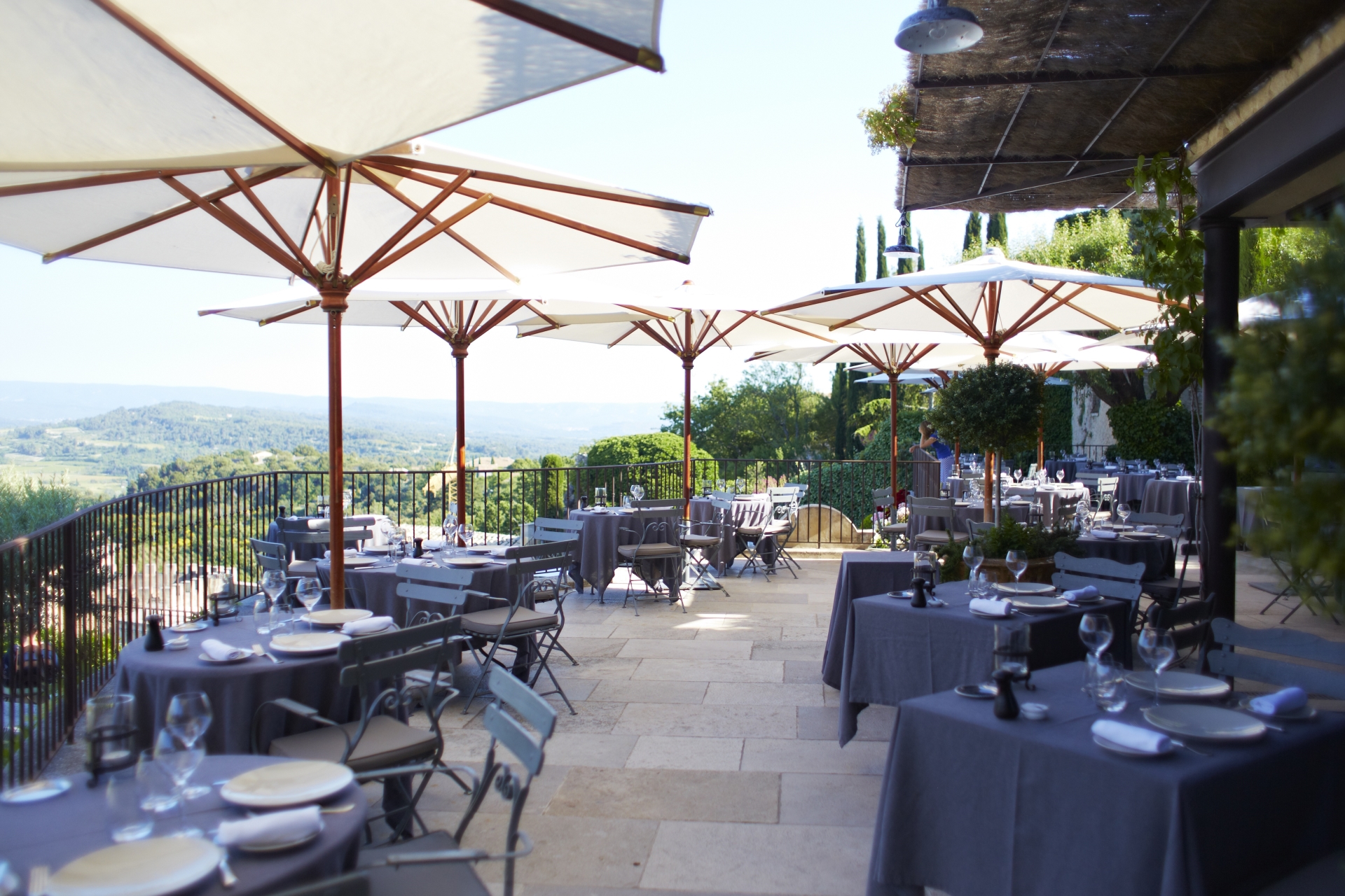 Restaurant terrace at Hotel Crillon le Brave - The South of France in style