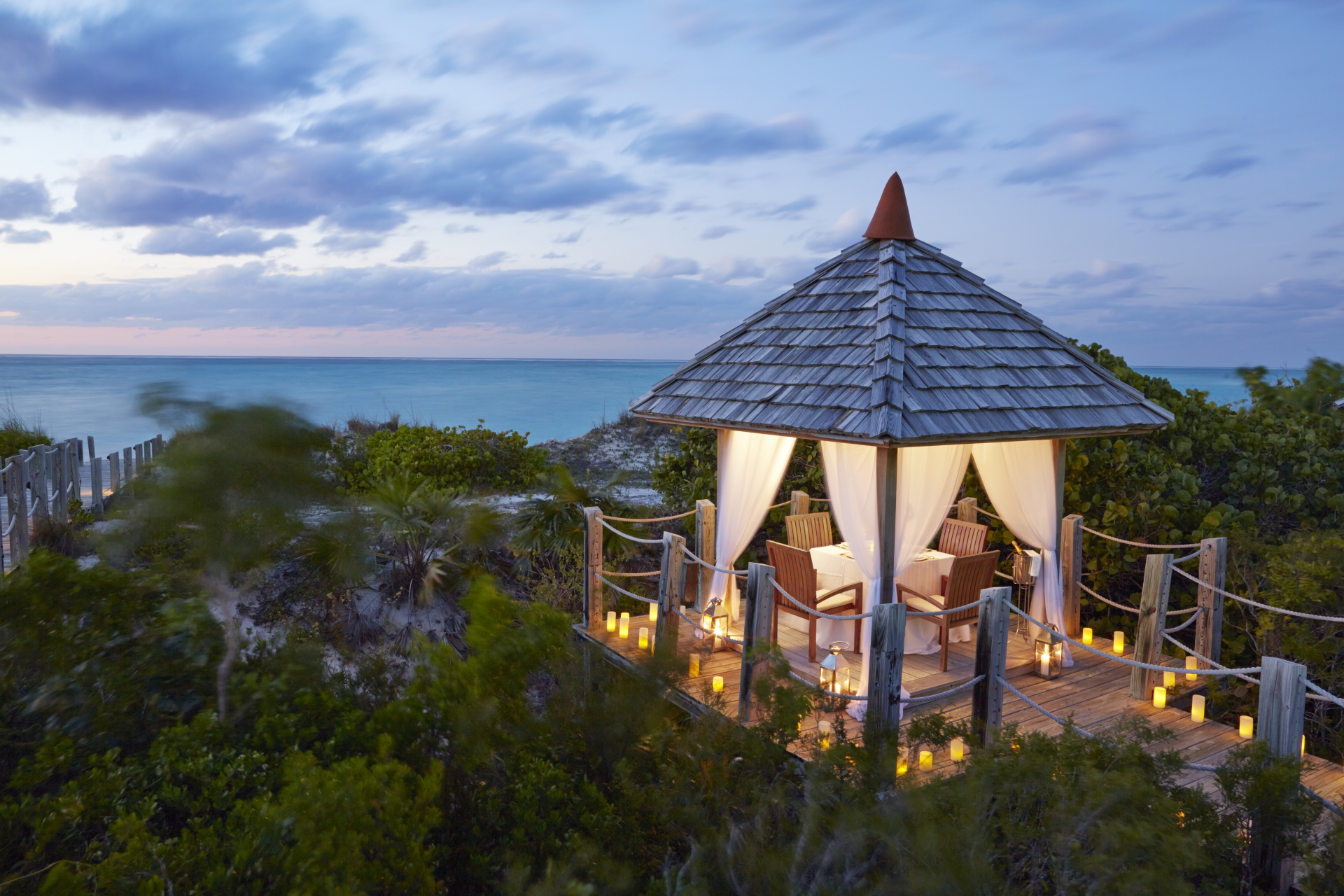 Sunset dinner at Parrot Cay - 