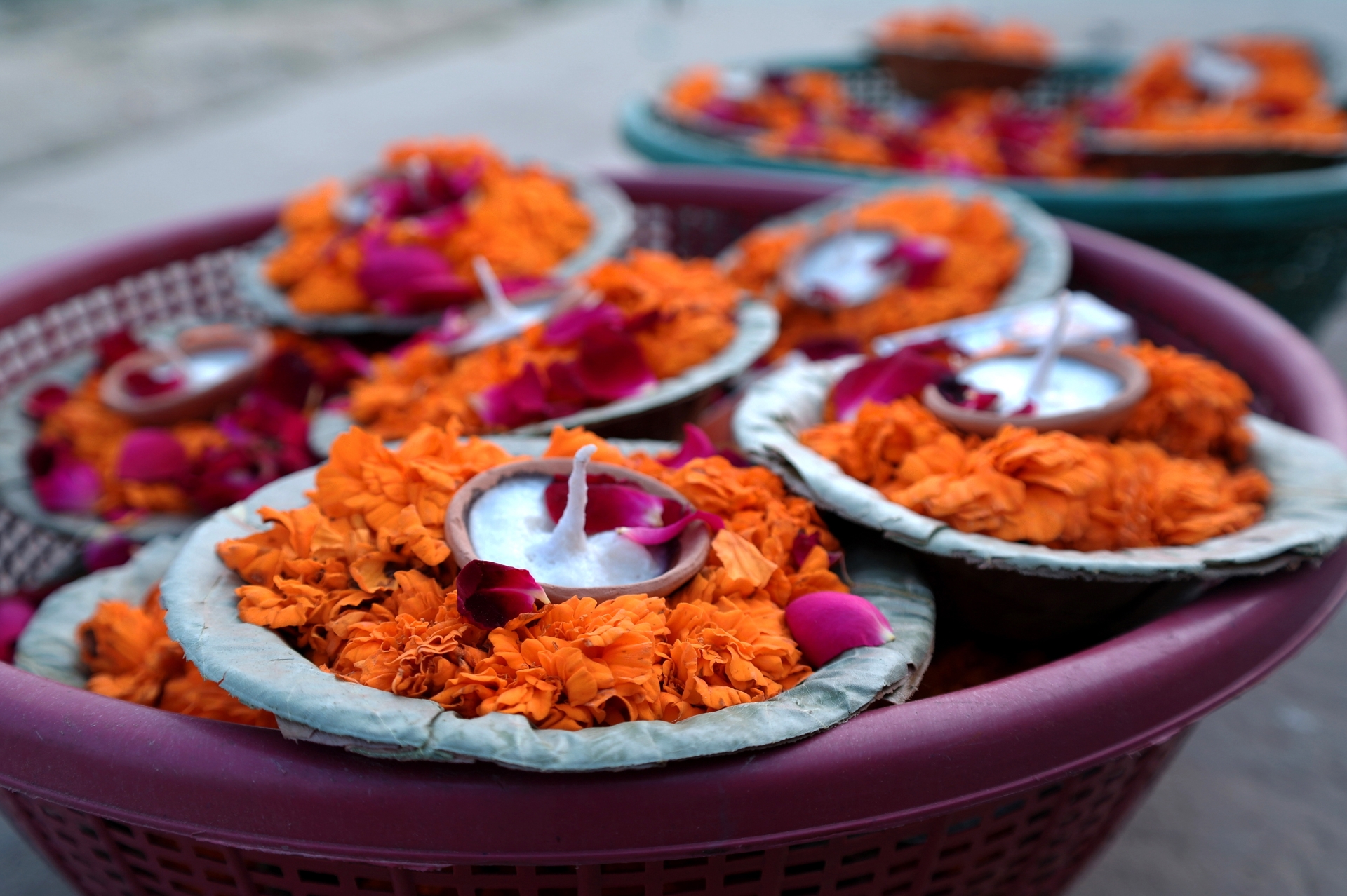 Offerings in Varanasi 
