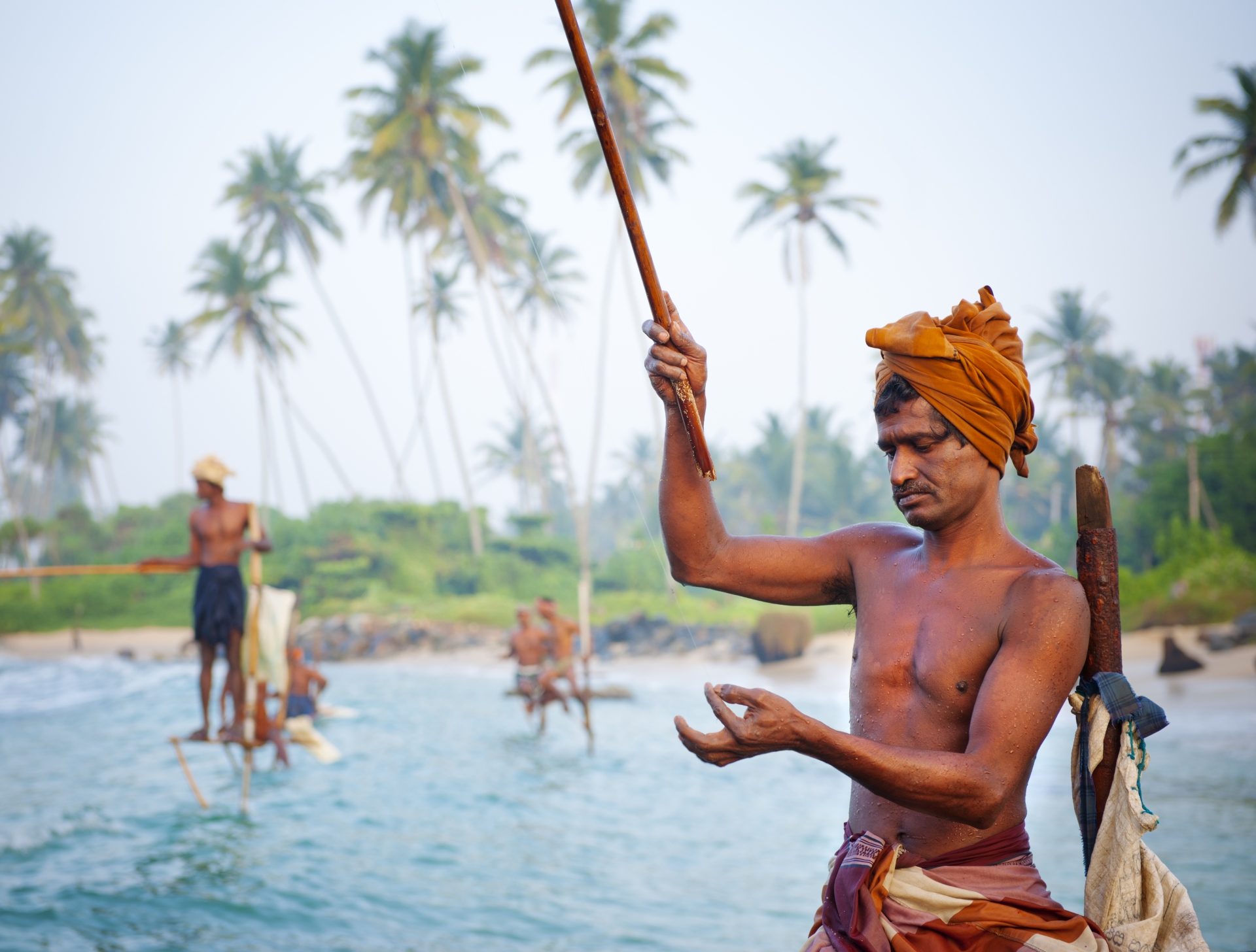 Fisherman on South Coast of Sri Lanka