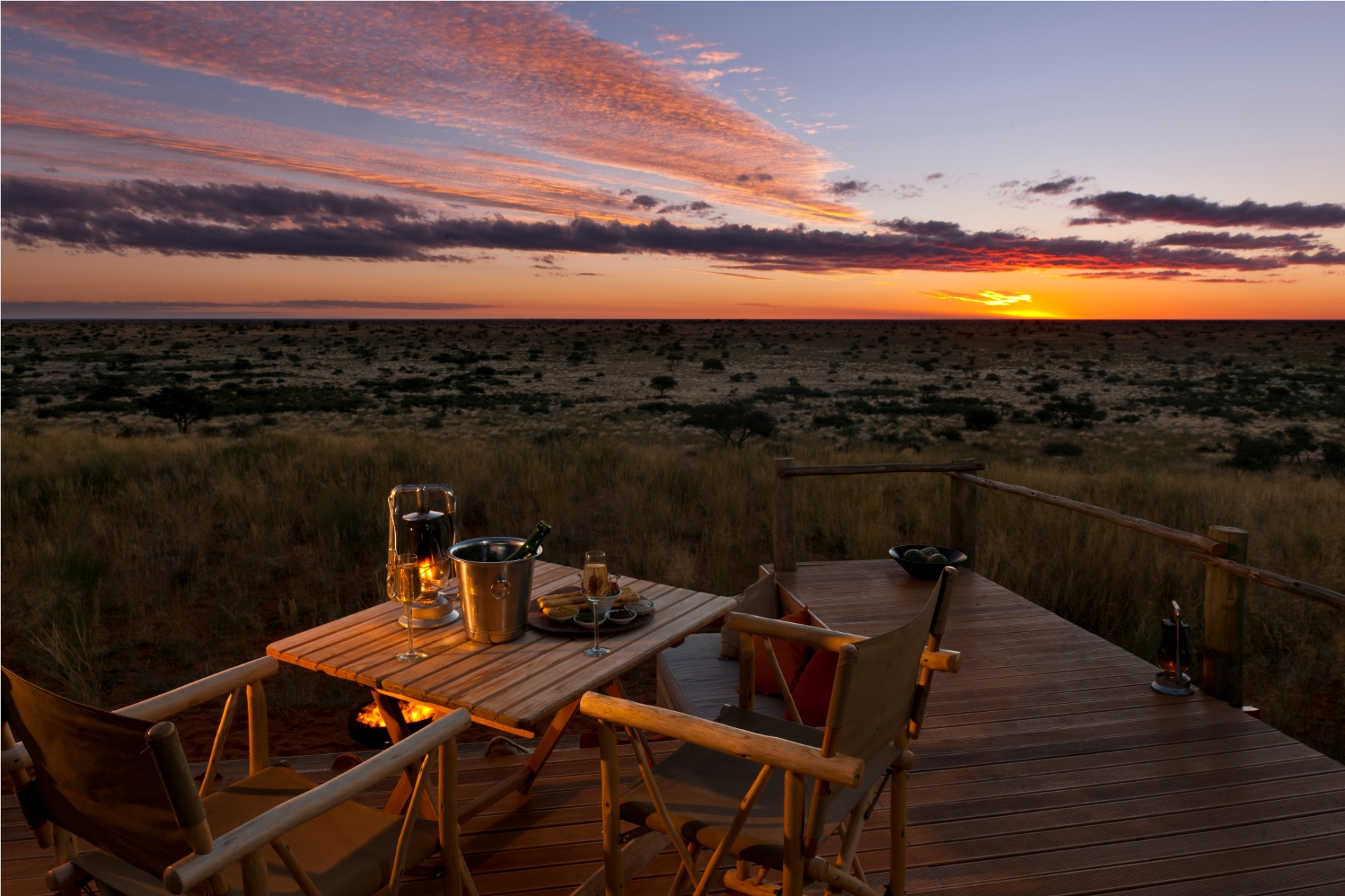 Sunset over Kalahari 