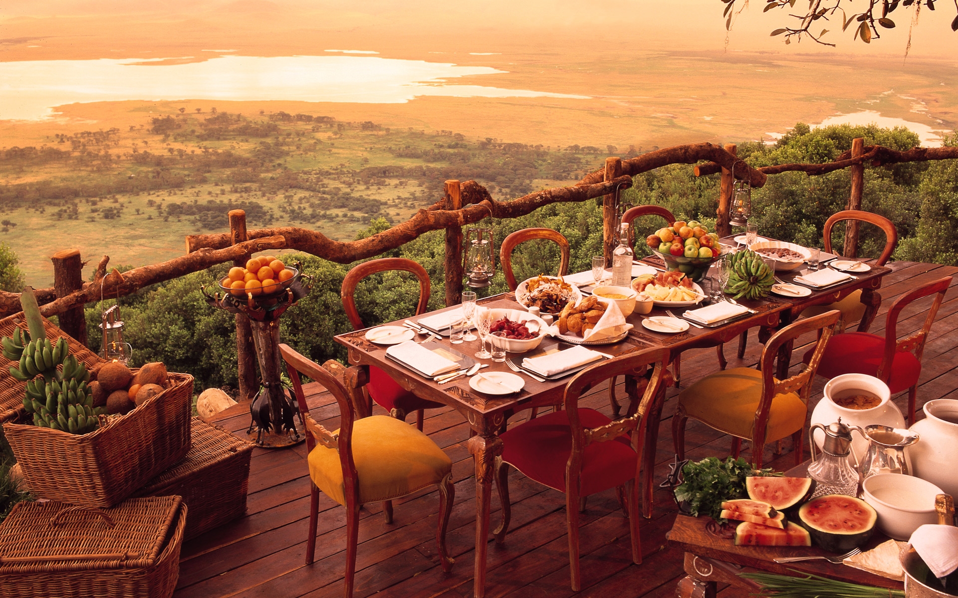 Dining at Ngorongoro Crater Lodge 