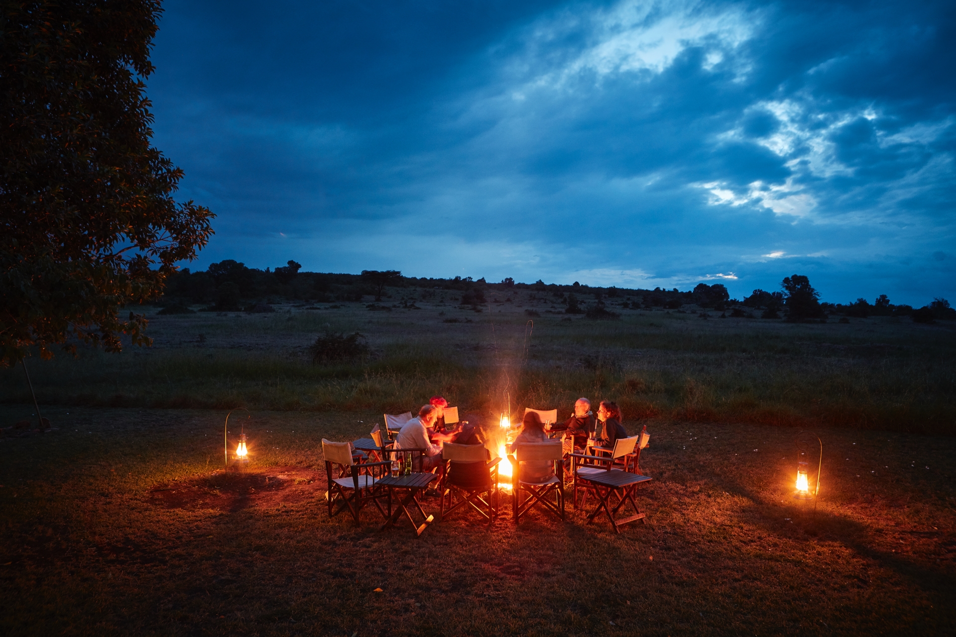 Fire at night in the Mara 