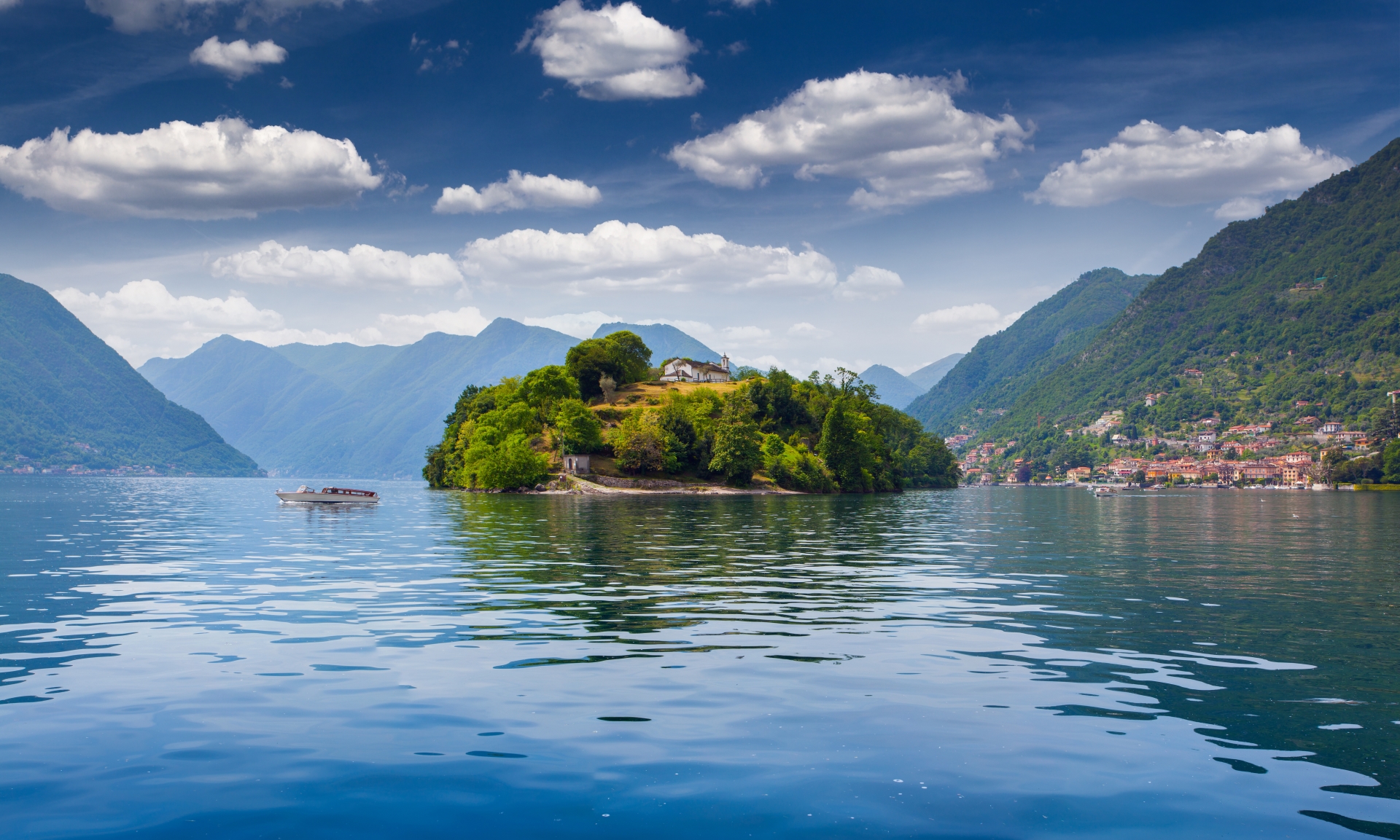 Secluded island Lake Como 